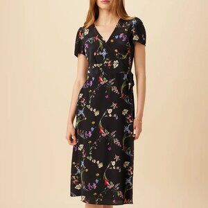 Amour Vert Elise wrap dress in Light Azalea print